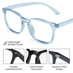 livho gafas puestas frente a ordenador reduciendo fatiga ocular
