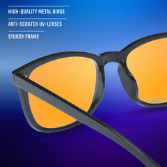 livho comparación de tamaño de las gafas junto a mano para referencia