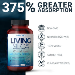 Living Silica polvo de sílice cercano mostrando finura y calidad