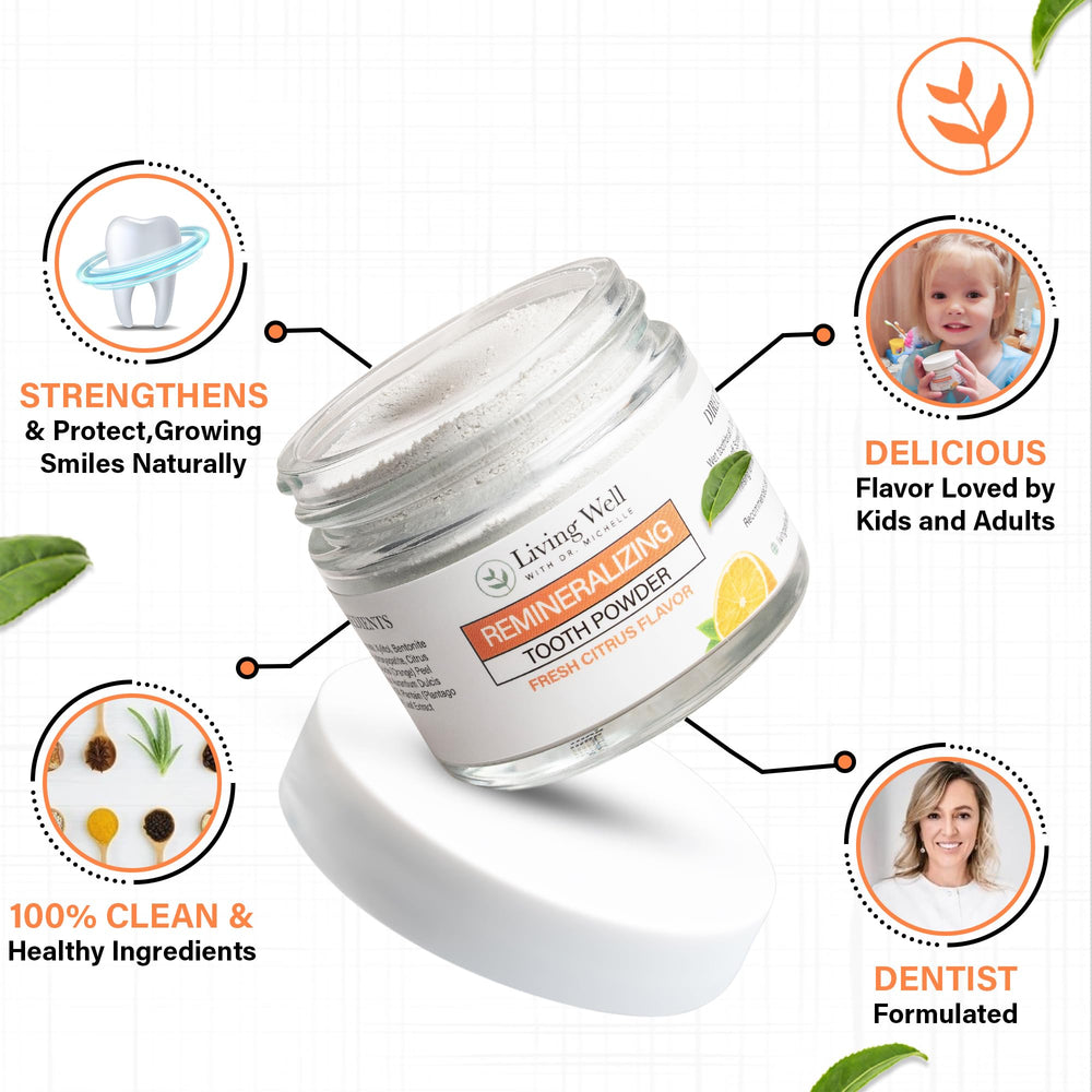 Living Well con Dr. Michelle ingredientes naturales visibles y beneficios claros