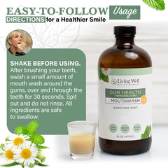 Living Well with Dr. Michelle etiqueta con lista de ingredientes y beneficios visibles