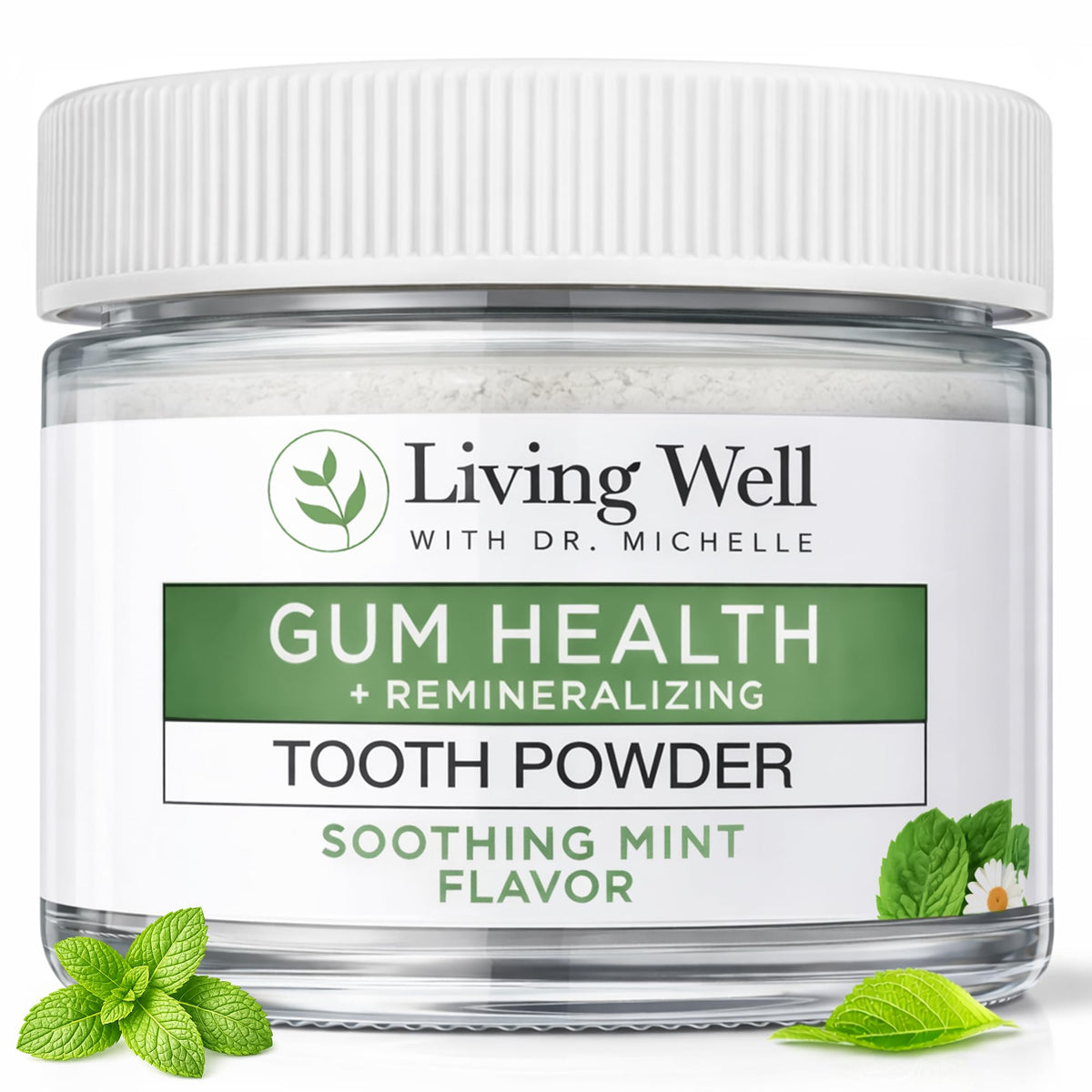 Living Well with Dr. Michelle envase frontal mostrando diseño y virtud natural