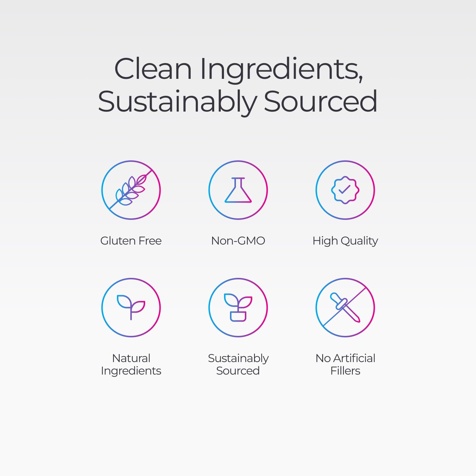 Livingood Daily etiqueta con ingredientes y orígenes no-GMO y sin gluten