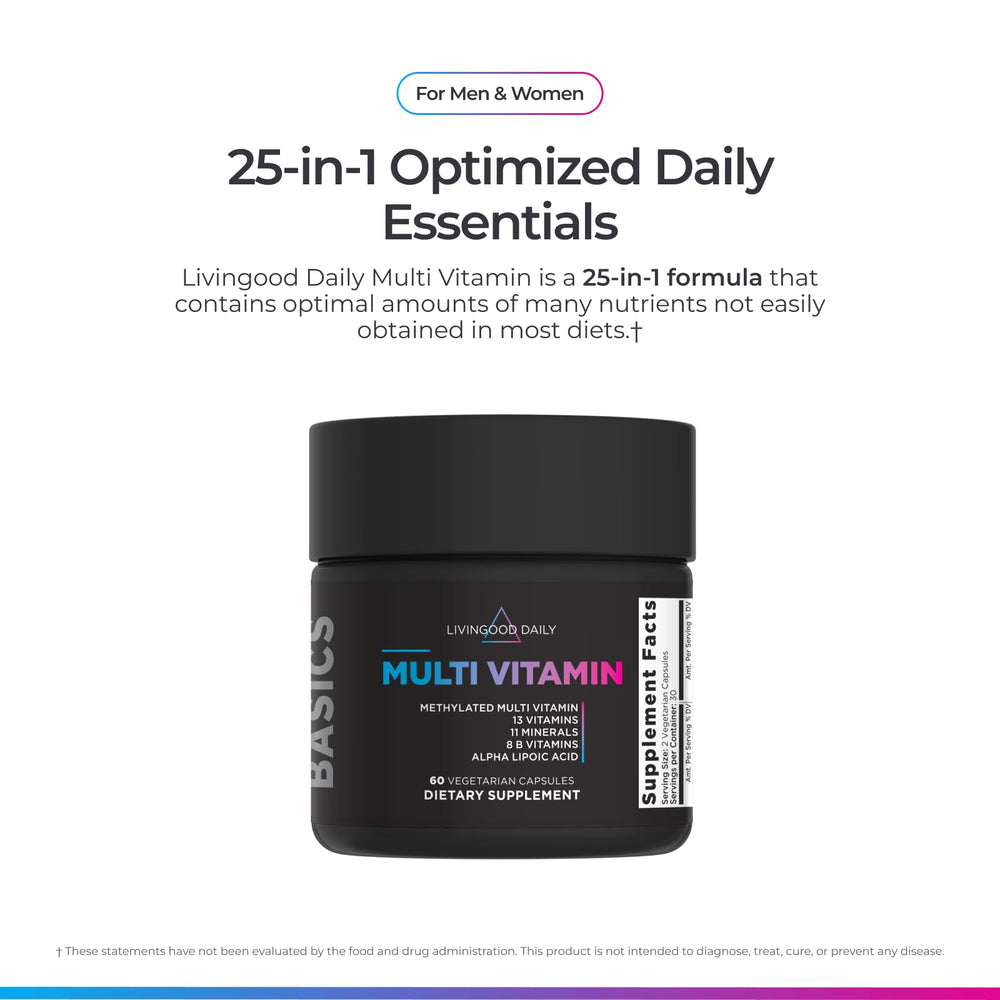 Livingood Daily etiqueta de ingredientes destacando nutrientes clave y claridad