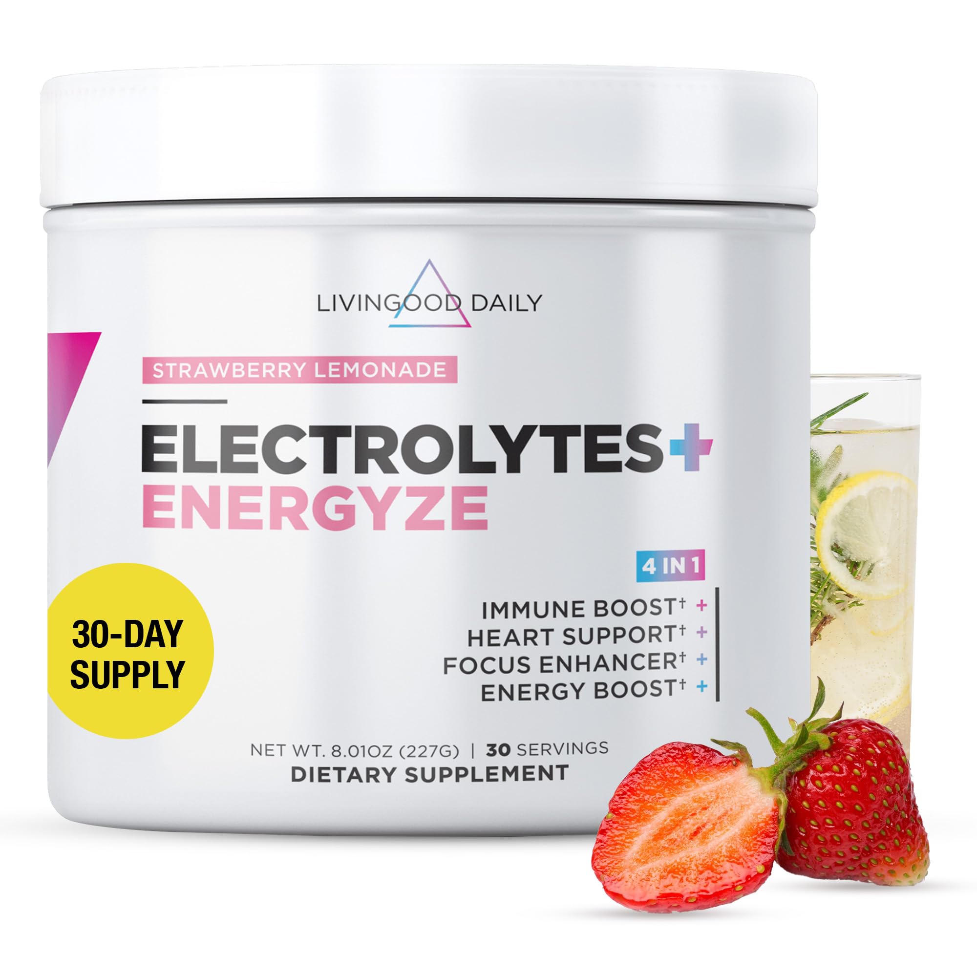 Livingood Daily frente del empaque mostrando 30 porciones y sabor