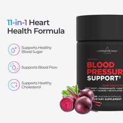 Livingood Daily remolacha y granada ilustrando soporte vascular
