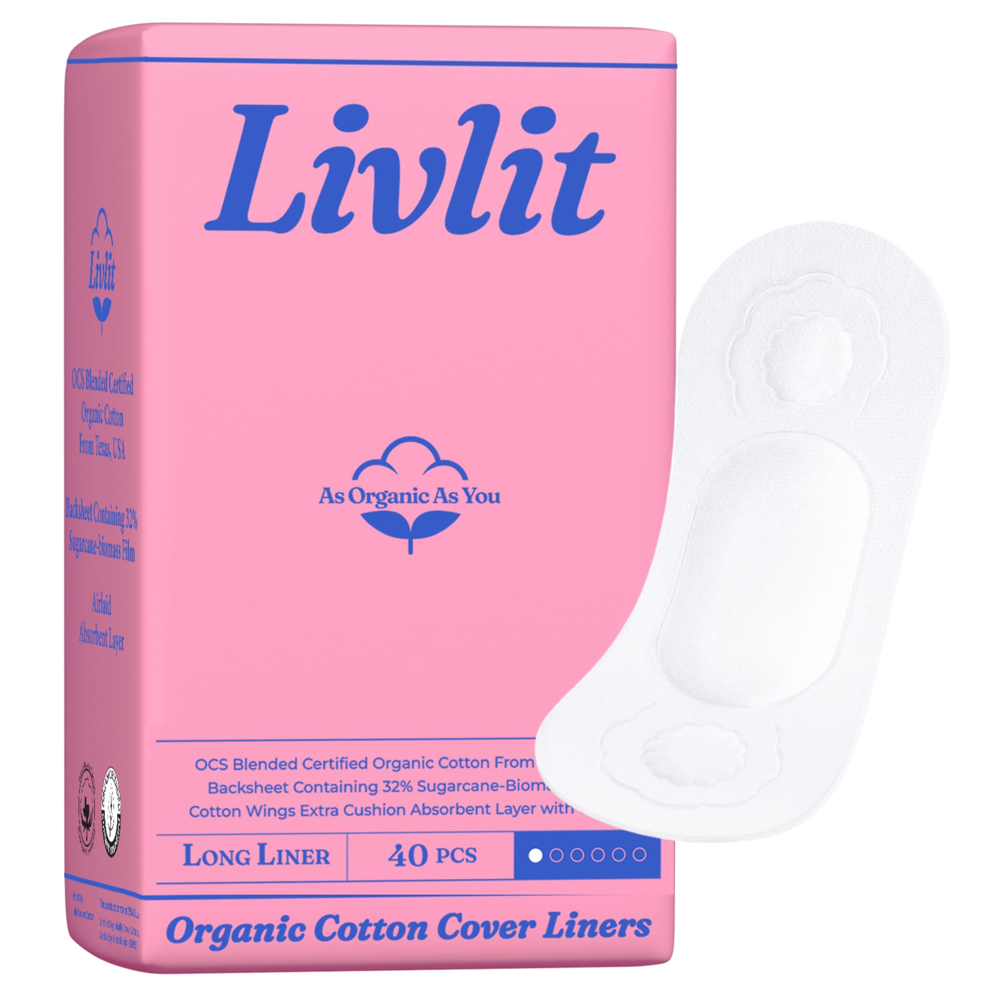 LIVLIT empaque frontal mostrando 40 unidades y beneficio de protección natural