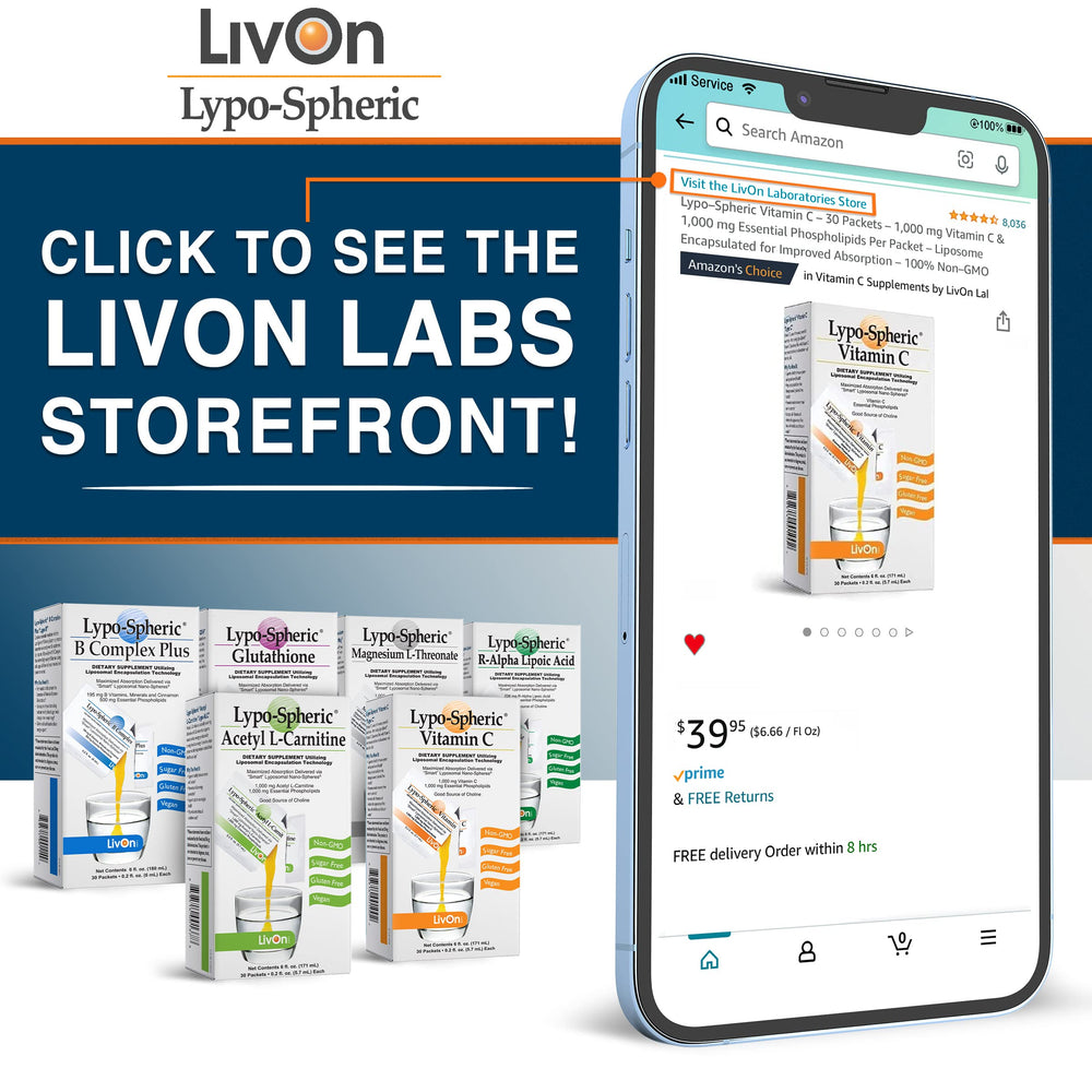 LivOn Laboratories detalle de ingredientes y canela, visual de componentes y sabor añadido