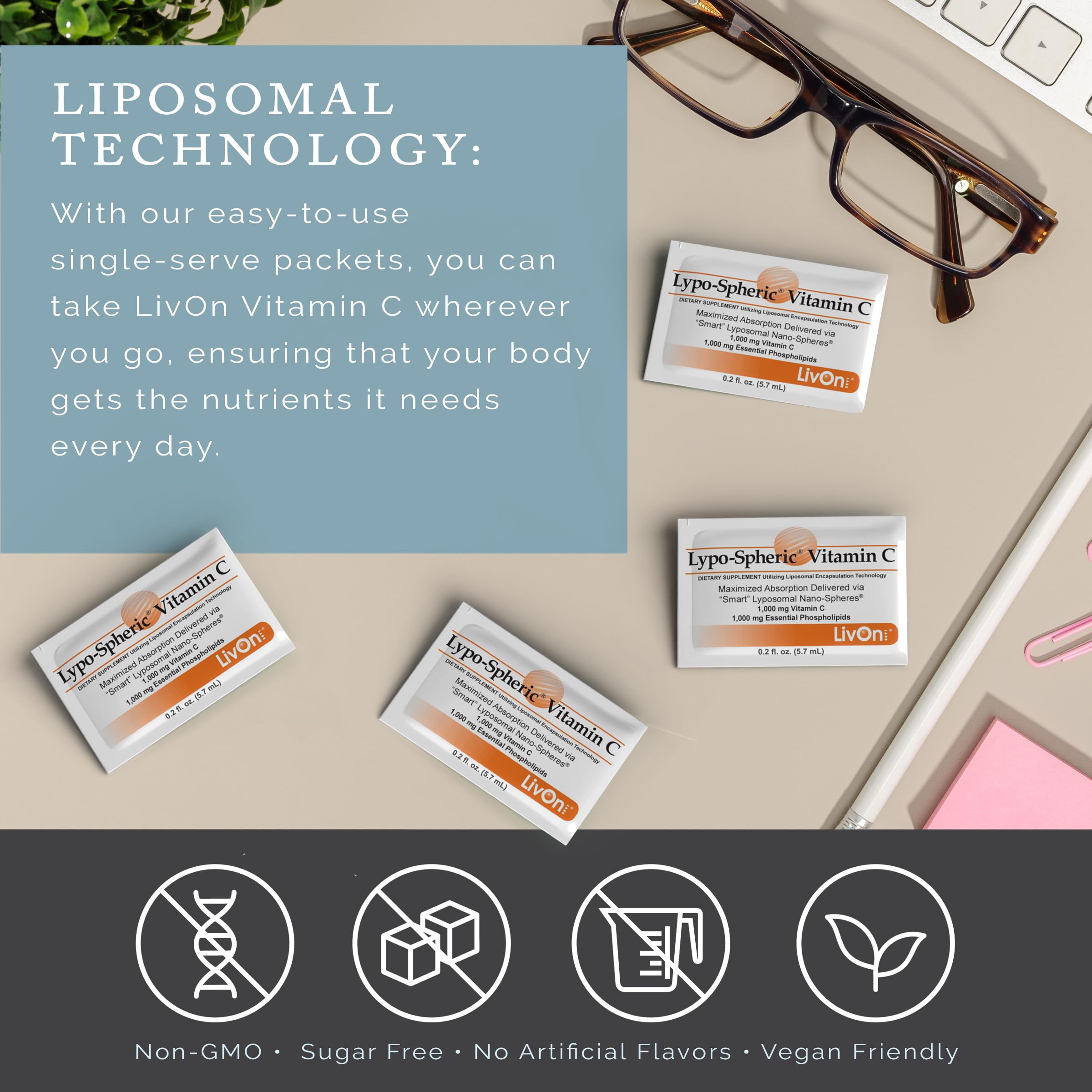 LivOn Laboratories etiqueta con información de ingredientes y dosificación clara