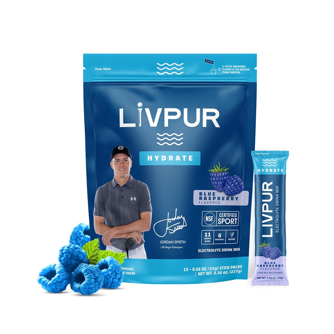 LIVPUR frasco frontal mostrando 15 sobres y diseño claro