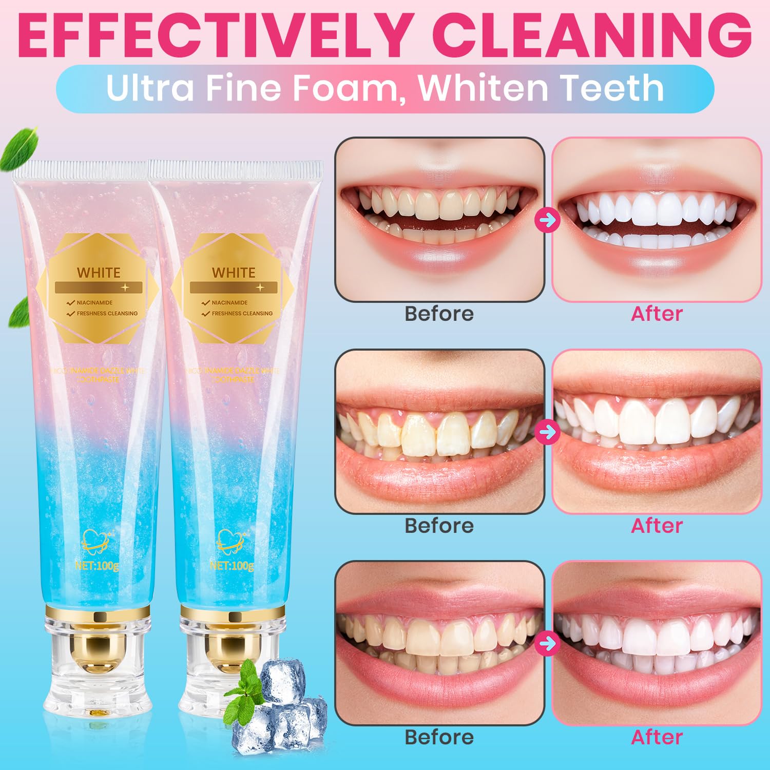LIVREO tubo abierto con pasta destacando la consistencia gel y aroma fresco
