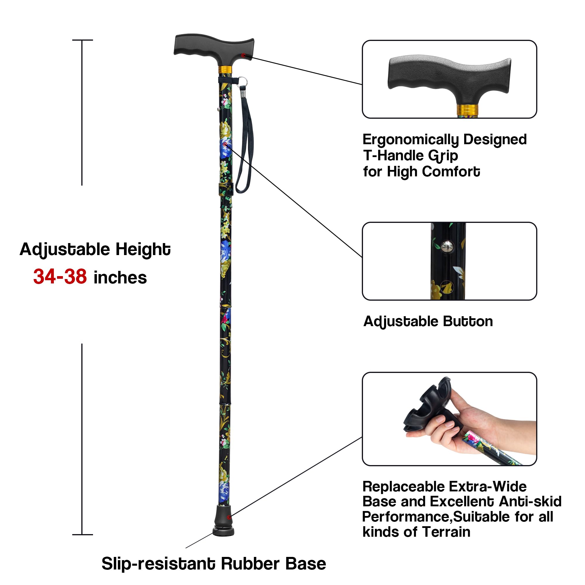 LIXIANG mango en T ergonómico que mejora agarre cómodo y reduce fatiga