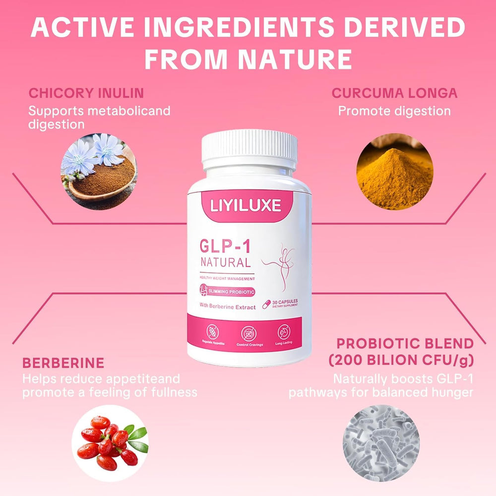 LIYILUXE ingredientes en polvo y plantas que muestran origen natural