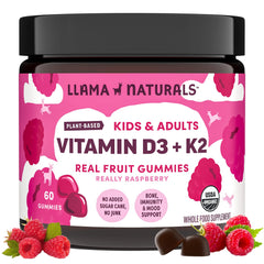 Llama Naturals envase frontal mostrando gominolas veganas y beneficios claros