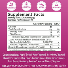 Llama Naturals gomita en mano lista para tomar, conveniencia diaria