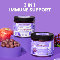 Interior del frasco con gomitas Llama Naturals, presentación práctica para llevar y almacenar