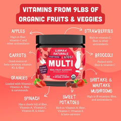 Llama Naturals gomitas en mano para mostrar tamaño real