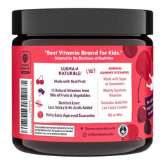 Llama Naturals textura de las gomitas para fácil masticación y aceptación