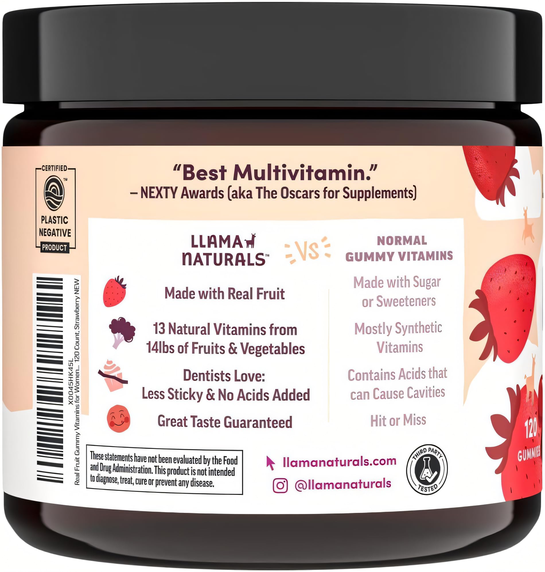 Frutas orgánicas usadas por Llama Naturals, aporte de vitaminas naturales