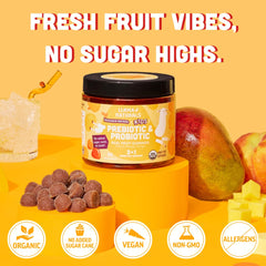 Llama Naturals tarro abierto con gomitas listo para uso diario