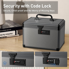 Lockbako detalle de materiales aleación de aluminio y MDF resistente