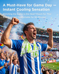 Toalla CoolRush de LOJIUMA en envoltorio individual abierta, lista para usar al instante