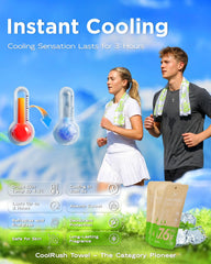 LOJIUMA textura de la toalla CoolRush desplegada, fibra vegetal suave para piel sensible