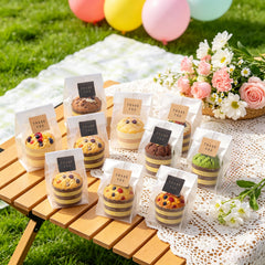 LOKQING bolsa con muffin visible, mantiene la presentación lista para venta