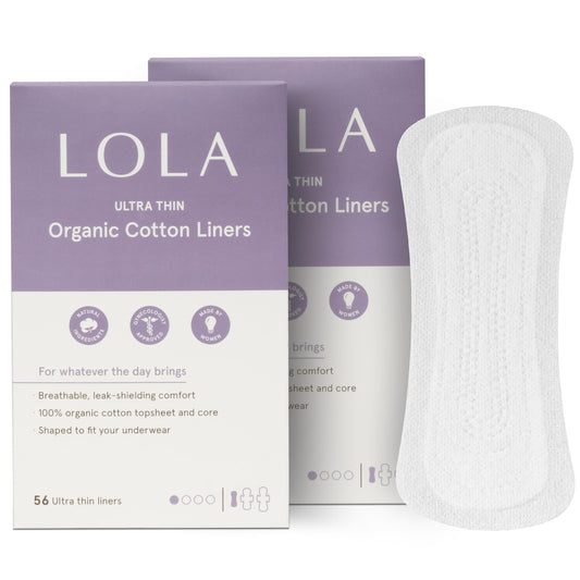 LOLA embalaje frontal mostrando cantidad y diseño, comodidad inmediata