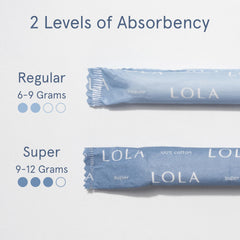 LOLA tampón dentro de bolso como solución portátil y confiable
