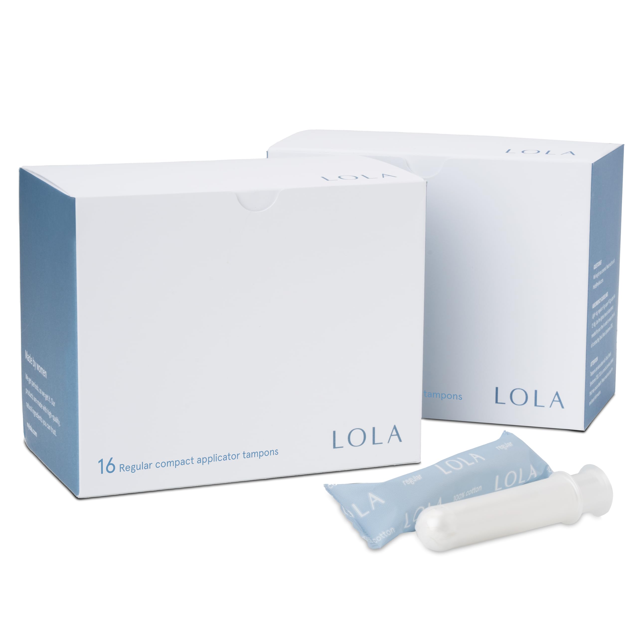 LOLA empaque frontal claro mostrando 32 unidades y beneficios