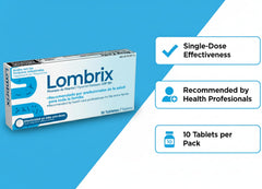 Lombrix guía de dosificación abierta con tabla de peso, instrucción segura y clara.