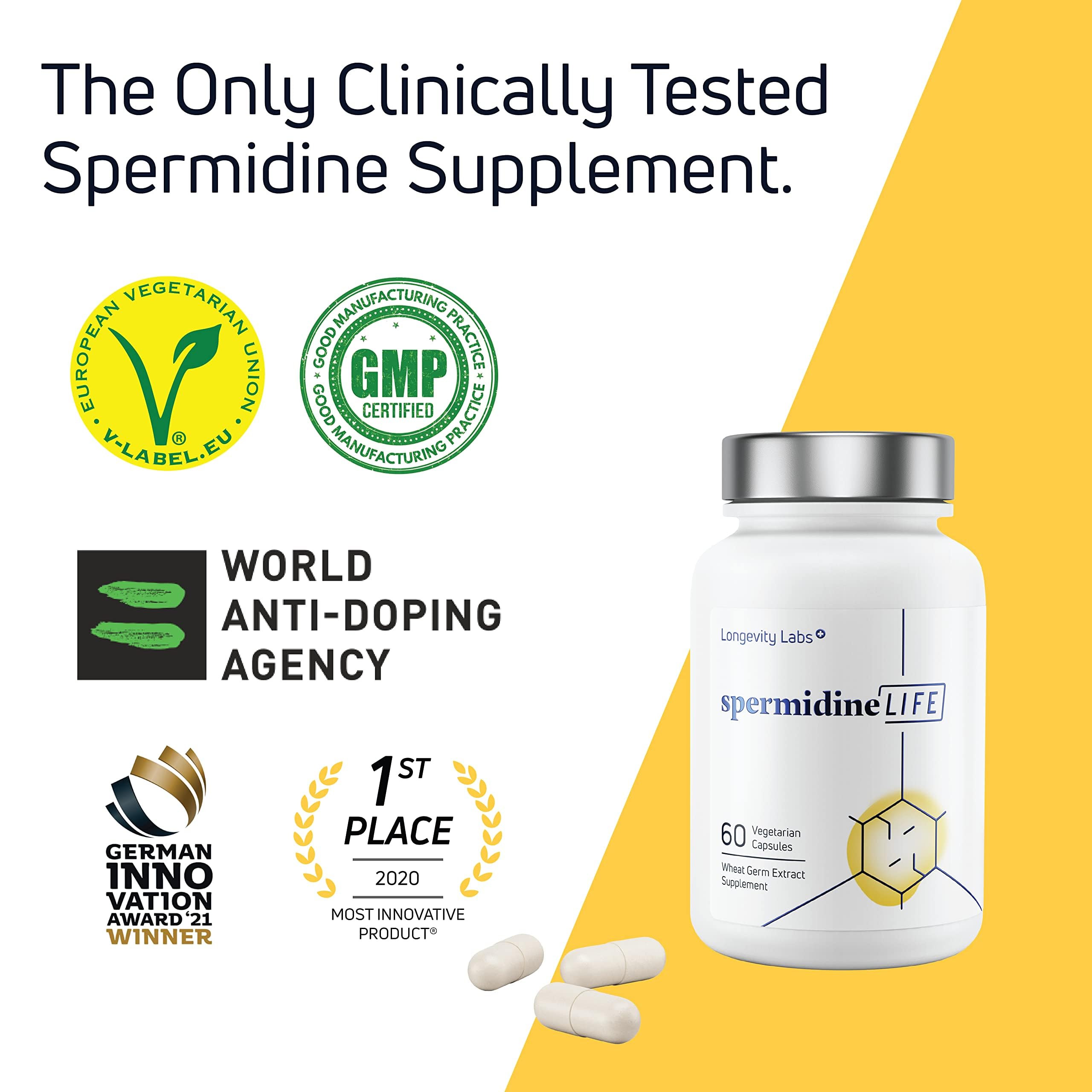 LONGEVITY LABS cápsulas en escena de estilo de vida activo y equilibrado