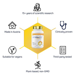 LONGEVITY LABS cápsulas junto a desayuno saludable para conveniencia