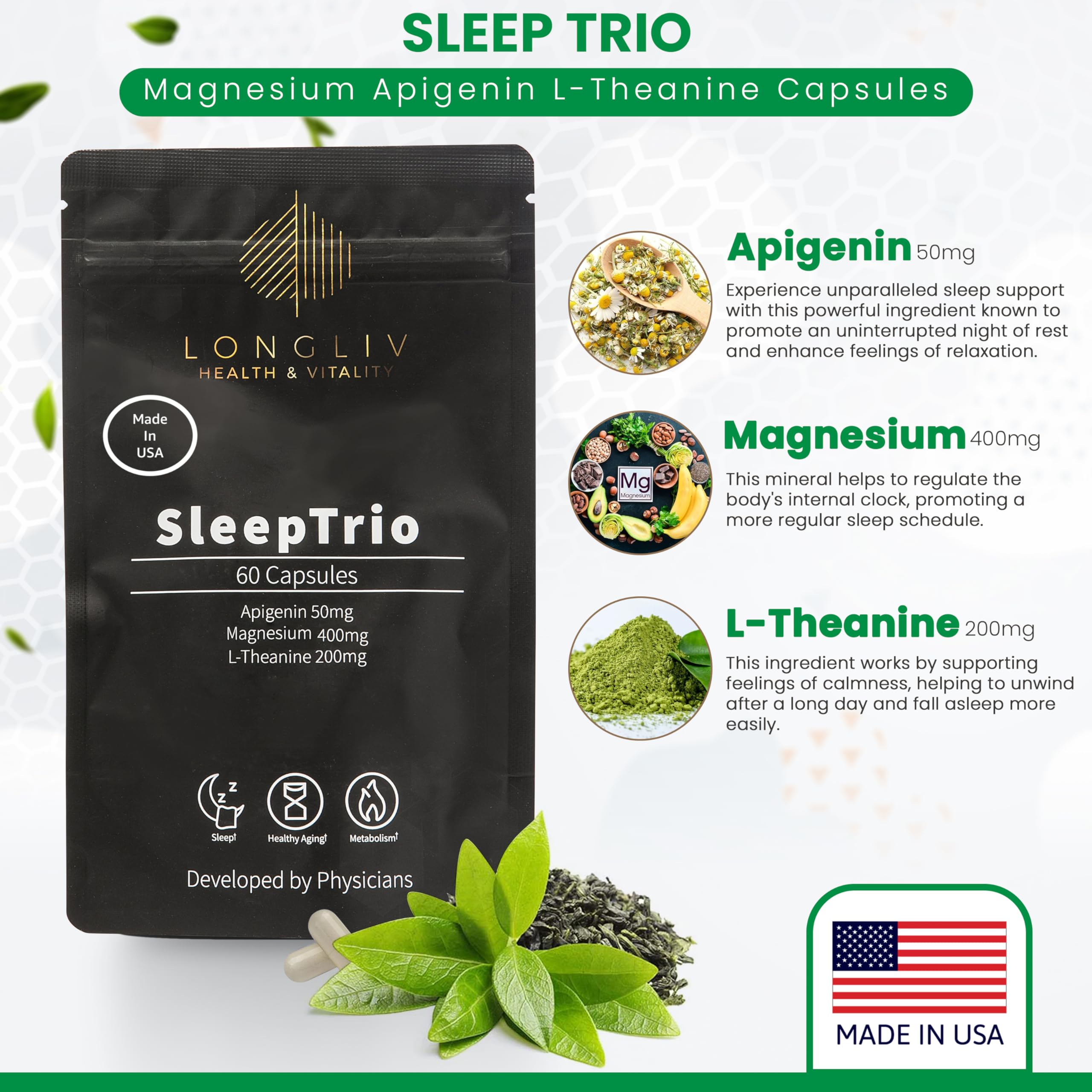 LongLiv Health and Vitality detalle de cápsula resaltando textura y absorción mejorada