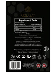 LongLiv Health and Vitality certificados y sello cGMP que indican control de calidad