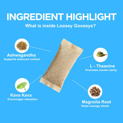 Persona usando un sobre Loosey Goosey discretamente para tranquilidad rápida