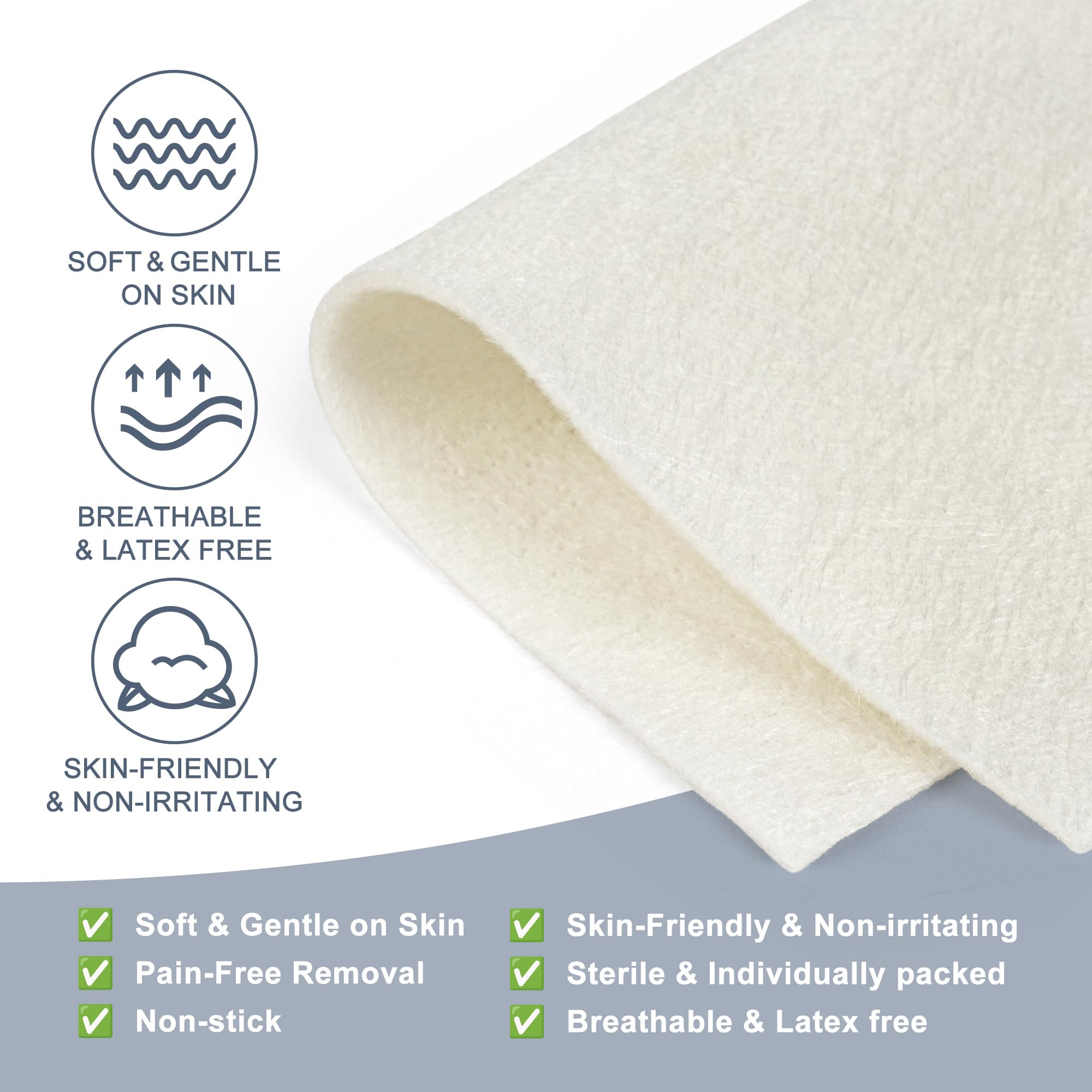 LotFancy almohadilla desplegada 4x8 pulg mostrando superficie absorbente