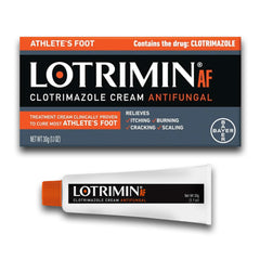 Lotrimin crema frontal muestra envase y facilidad de transporte