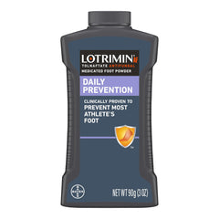 Lotrimin botella frontal mostrando etiqueta y uso preventivo