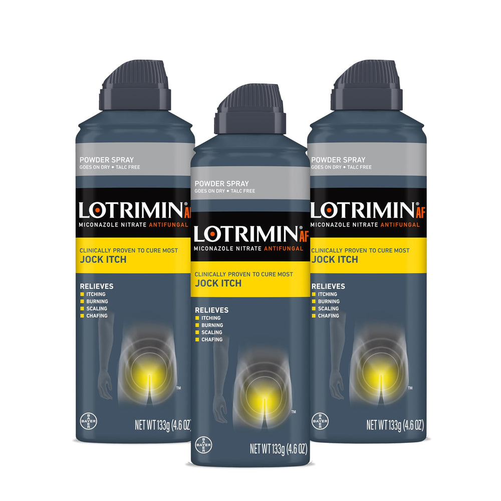 Lotrimin aerosol frontal mostrando diseño y facilidad de uso
