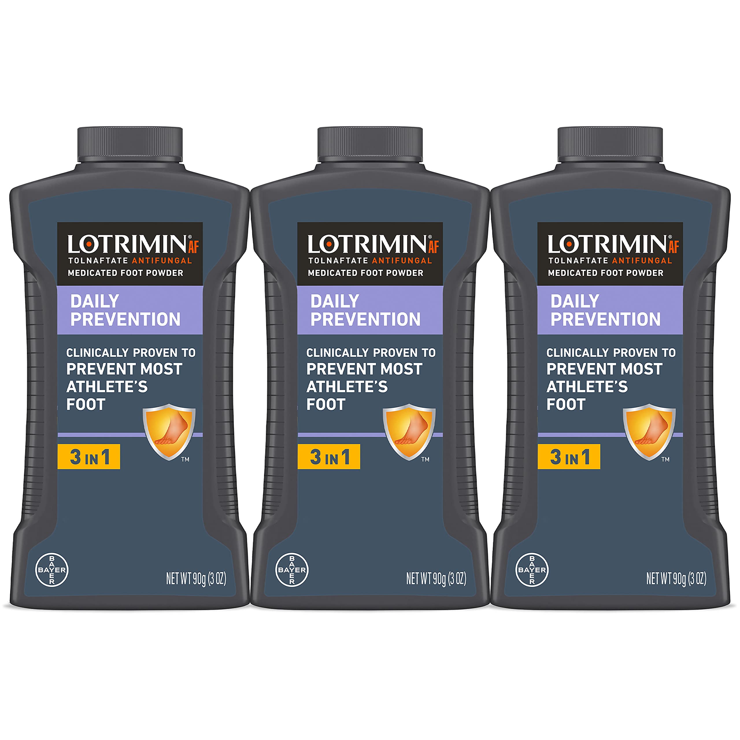 Lotrimin frasco frontal mostrando la etiqueta y prevención antifúngica
