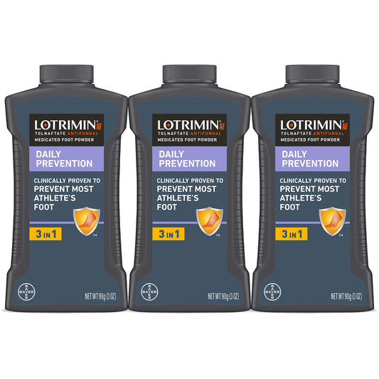 Lotrimin frasco frontal mostrando la etiqueta y prevención antifúngica