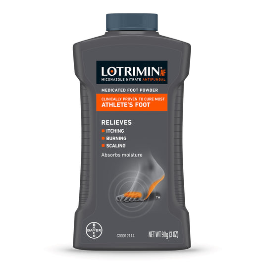 Lotrimin envase frontal mostrando marca y tamaño, beneficio confianza en tratamiento