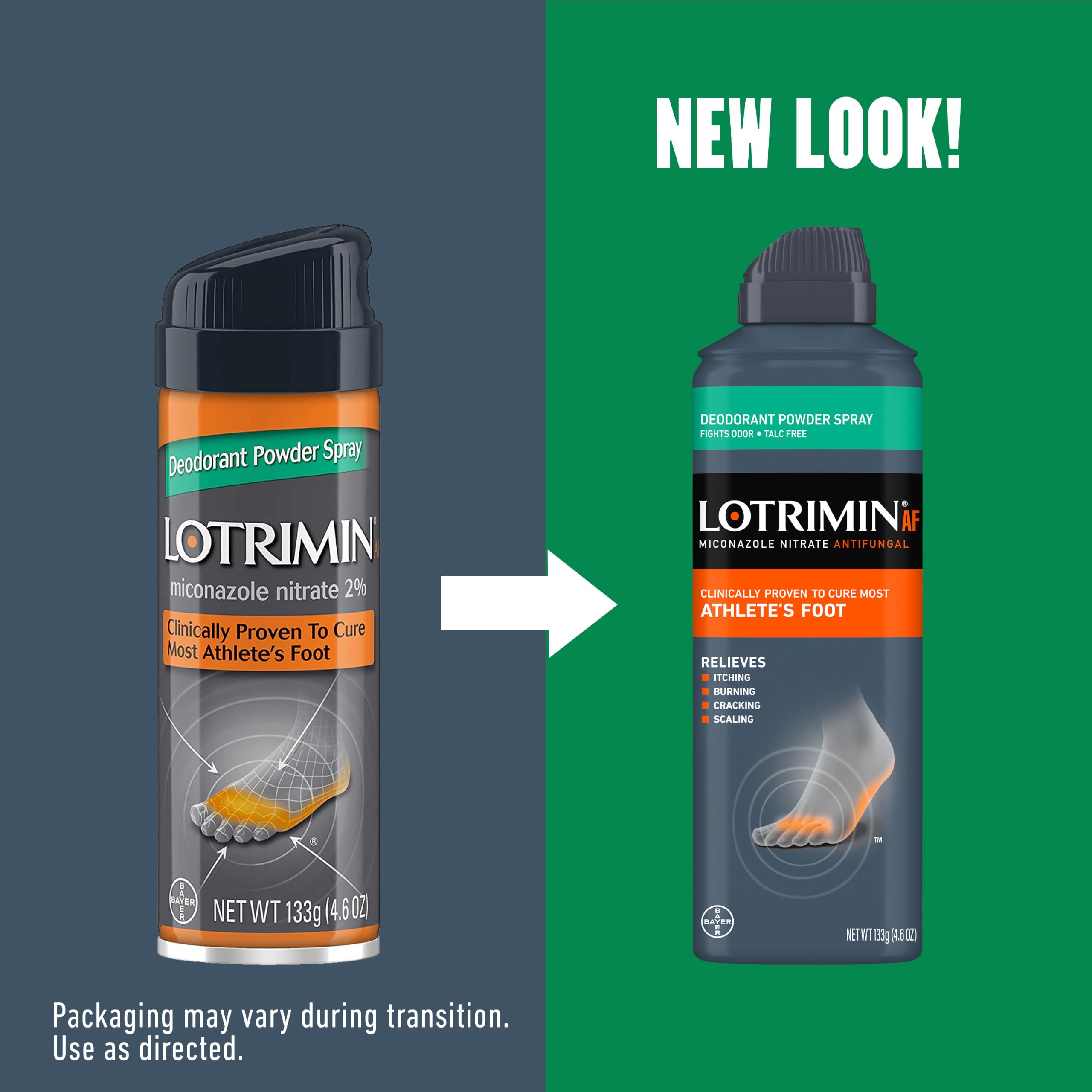 Lotrimin lata en mano mostrando tamaño práctico para llevar