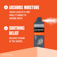 Lotrimin spray rociado en piel ilustrando textura seca y efecto refrescante