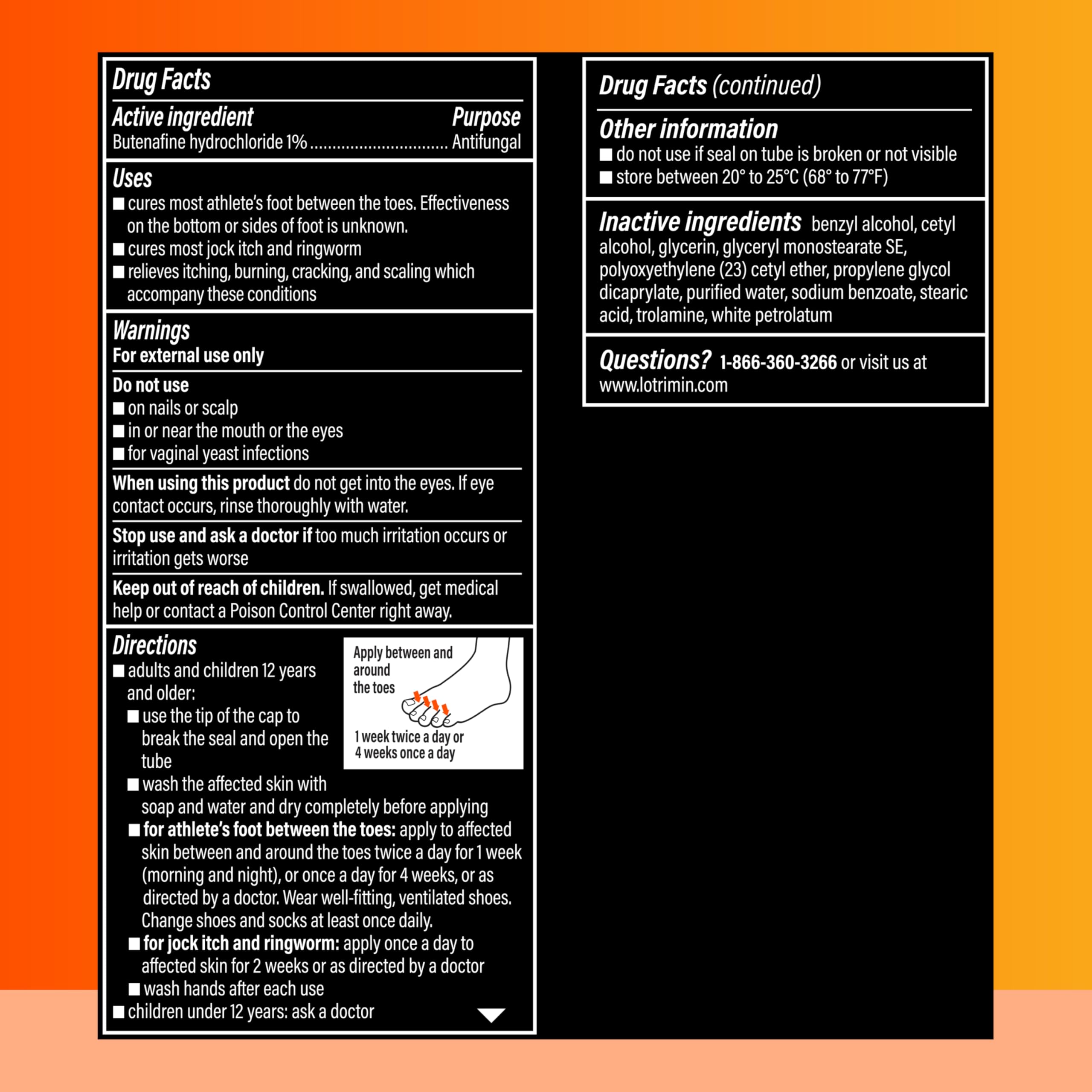 Lotrimin Ultra instrucciones de uso ilustradas para aplicación correcta