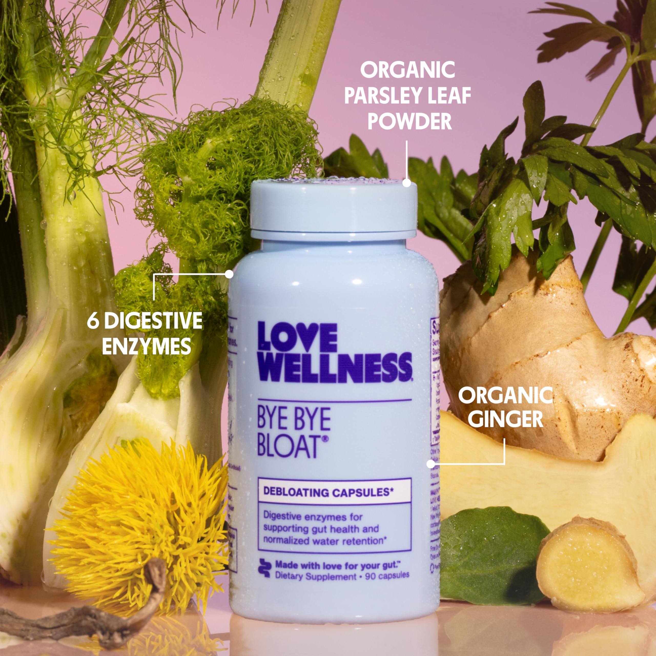 Love Wellness cápsulas en mano para fácil administración y comodidad