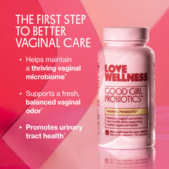 Love Wellness primer plano de la cápsula para mostrar tamaño y textura fácil de tragar