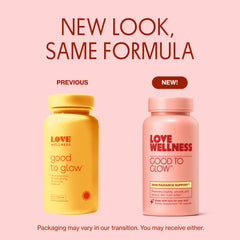 Love Wellness cápsulas detalle de textura y fácil ingestión